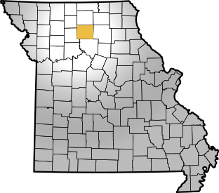 Map of Missouri highlighting Linn County's location within the state
